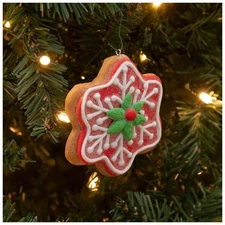 The Christmas Shoppe Dotted Snowflake Cookie Christmas Ornament 3.75"
