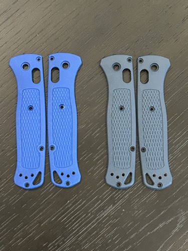 (2) Original OEM Benchmade Bugout Grivory Handle Scales Blue And Crater Blue