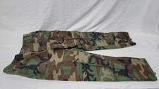 US Military BDU Pants Woodland Camo Medium Short Ripstop Cargo 31-35W, 29-32L 