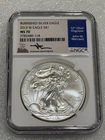2013 W Burnished Silver Eagle NGC MS 70 ~ Mercanti Signature NO SPOTS ~ PRISTINE