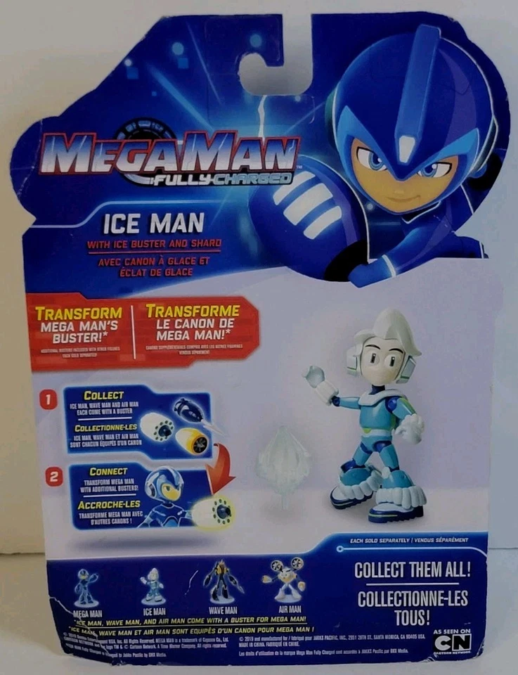 Figura de acción Mega Man Ice Man completamente cargada Jakks CAJA DE DAÑOS Foto 4 de 4