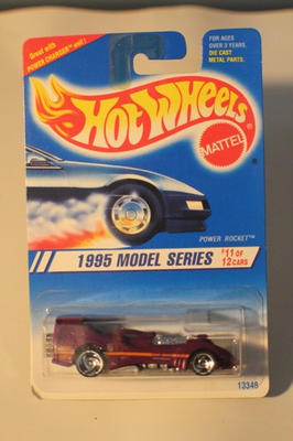 #ad #ad 1995 HOT WHEELS PURPLE POWER ROCKET DIRECTIONAL RAZOR RIMS #351 $3.00