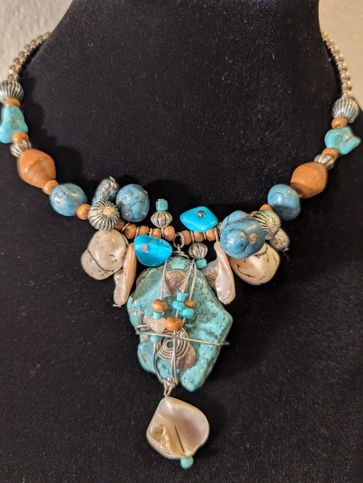 Artisan Southwest Memory Wire Statement Necklace … - image 2