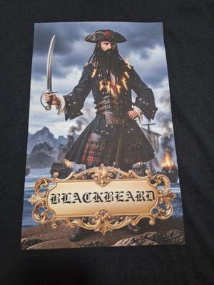 Blackbeard Edward Teach Pirates Of The Caribbean Black Sails NEW XL Shirt