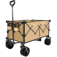Heavy Duty Collapsible Wagon Cart | Foldable Utility Wagon for Camping & Grocery