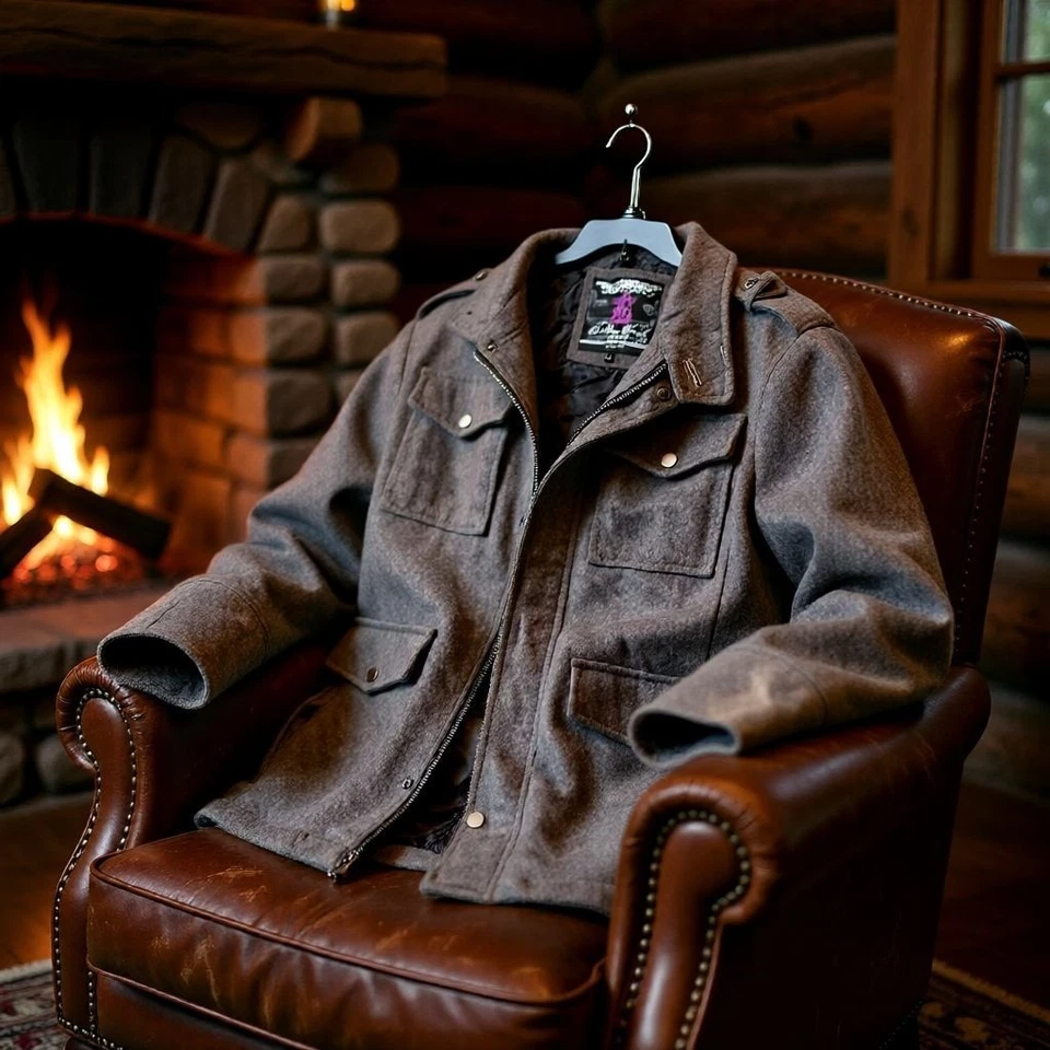 Brave Soul Mens Black Label Wool Blend Jacket Large Gray - Image 2 of 4