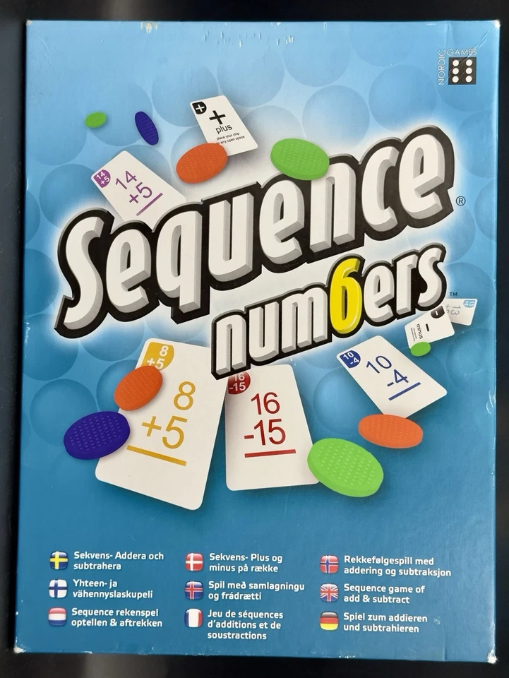 Sequence Numbers Board Game Nordic Games 2015 Num6ers Complete REPRINTED INSTRUC - Image 2 of 4