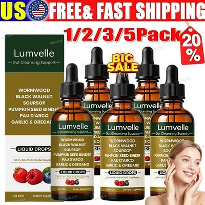 1-5PCS LUMVELLE Wormwood Herbal Drops Wild Harvested Botanical Digestive Support