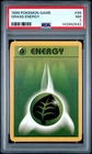 1999 POKEMON BASE SET UNLIMITED #99 GRASS ENERGY PSA 7