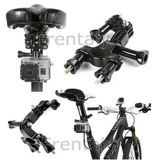 Black Bike Handlebar Seatpost Pole Mount for Gopro Hero 3 2 1 Camera any Swiver