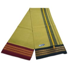 Men's Pure Cotton Dhoti, Lungi 2 Meter Colour Dhoti Khakki 2 meter