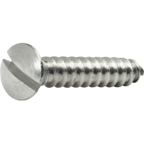 #10 Sheet Metal Screws Stainless Steel Oval Head Slotted Type A Tapping All Size - Picture 6 of 72