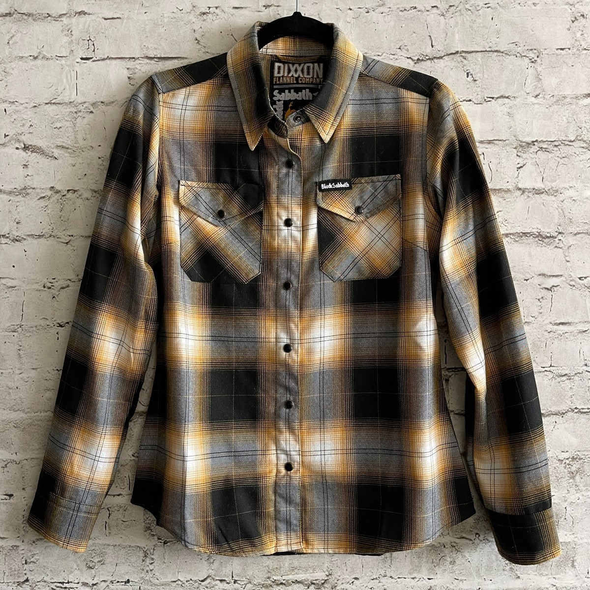 DIXXON Black Sabbath Vol. 4 Women's Black Yellow Gold Plaid