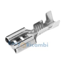 FASTON femmina Connettore a crimpare per filo corrente Sezione 6,3x0,8mm 100 PZ