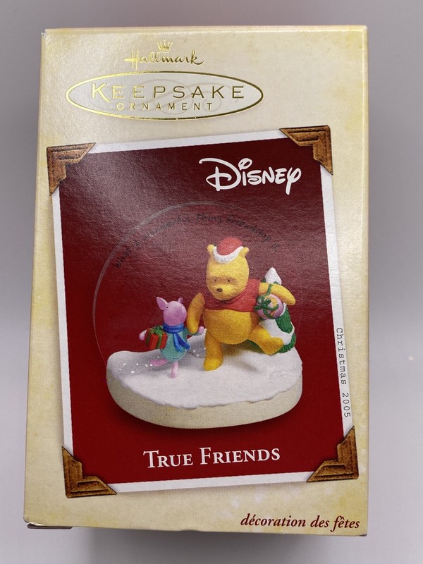 Hallmark Keepsake 2005 TRUE FRIENDS Disney Winnie the Pooh and Piglet- NEW-READ
