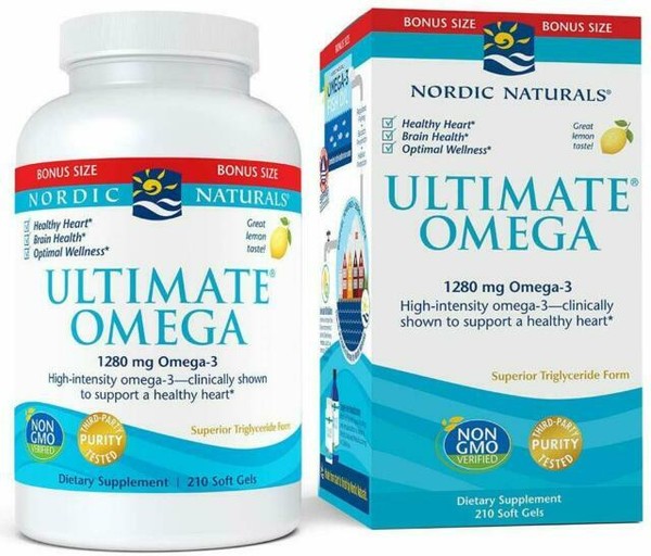 Nordic Naturals Ultimate Omega-3 Fish Oil Supplement Softgels - 210 ...