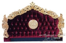 Kopfteil Bett King Size Doppelbett Barock Ökoleder Oder Stoff Swarovs