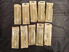 Vintage 1960's NOS White Gold V96-GK DRAWER Drop Pull Cabinet Handle - 10 PACK.