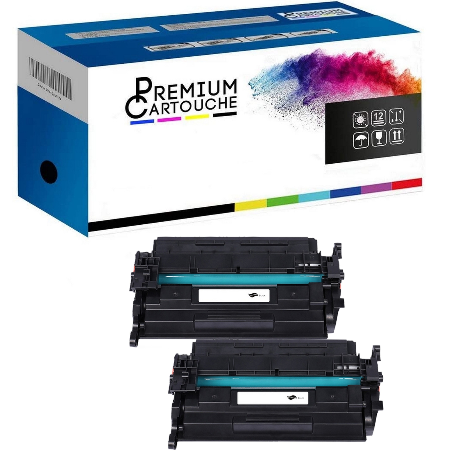 Toner noir CF259A pour HP LaserJet Enterprise pack double pour impression intensive en teletravail