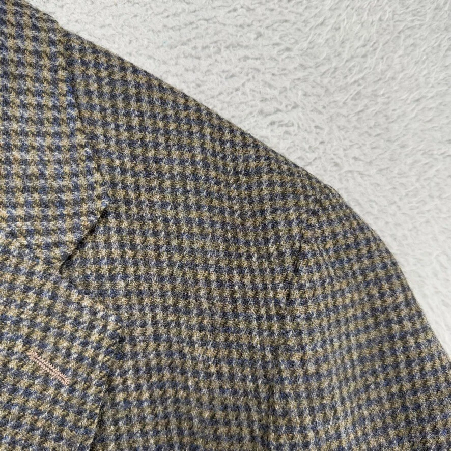 Chaqueta Blazer Woolrich De Colección Para Hombre 46 Azul Gris Pata de Gallo Lana Tweed Años 80 90 Foto 2 de 4