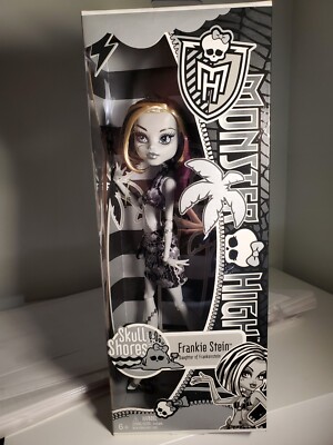 Monster High Skull Shores Frankie Stein Black and White 2011 | eBay
