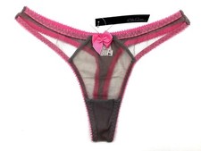 Love Claudette Dessous Mesh Bikini Thong Panty Lingerie Panties Chinchilla Pink