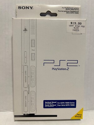 PS2 Slim Stand Official OEM (Sony PlayStation 2) Round Vertical Black SCPH-70110