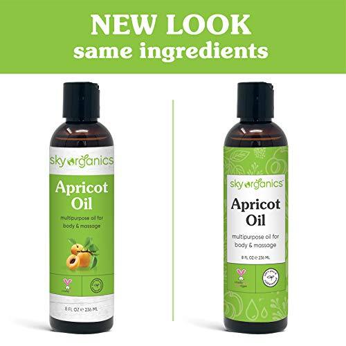 Sky Organics Aprikosenöl für den Körper, 100 % rein & kaltgepresst zur Feuchtigkeitsbefeuchtung, - Bild 2 von 7