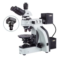 Amscope 50-750X Trinocular Compound Microscope Polarized Illumination+5MP Camera
