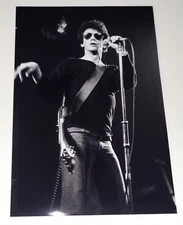Lou Reed Poster on Stage with Guitar and Mic 1973 Velvet Underground 19"x13"