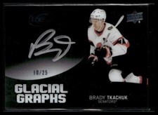 2023-24 Ud Ice Glacial Graphs Auto Brady Tkachuk /25 Ottawa Senators #GG-BT