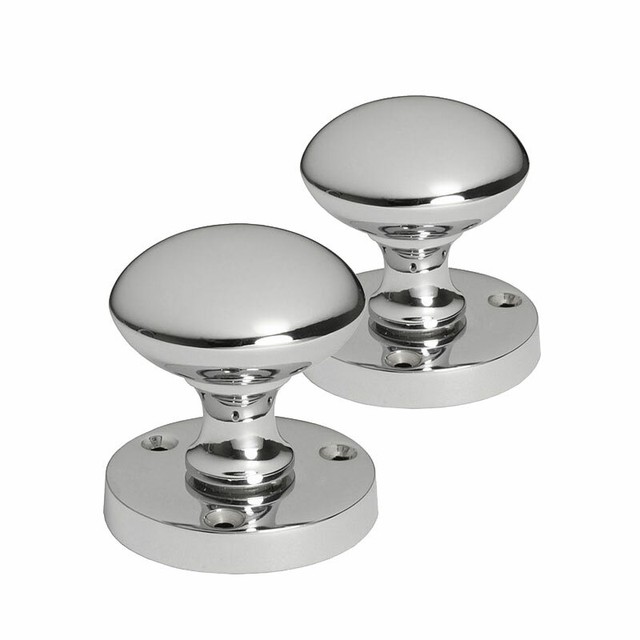 Chrome Door Knobs Mortice Interior Bathroom Polished Sprung Door Knobs