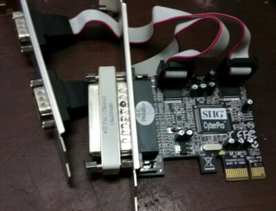 SIIG Cyber 2S1P 3 Port PCIe Serial Parallel Adapter JJ-P21211-S1 with Splitter