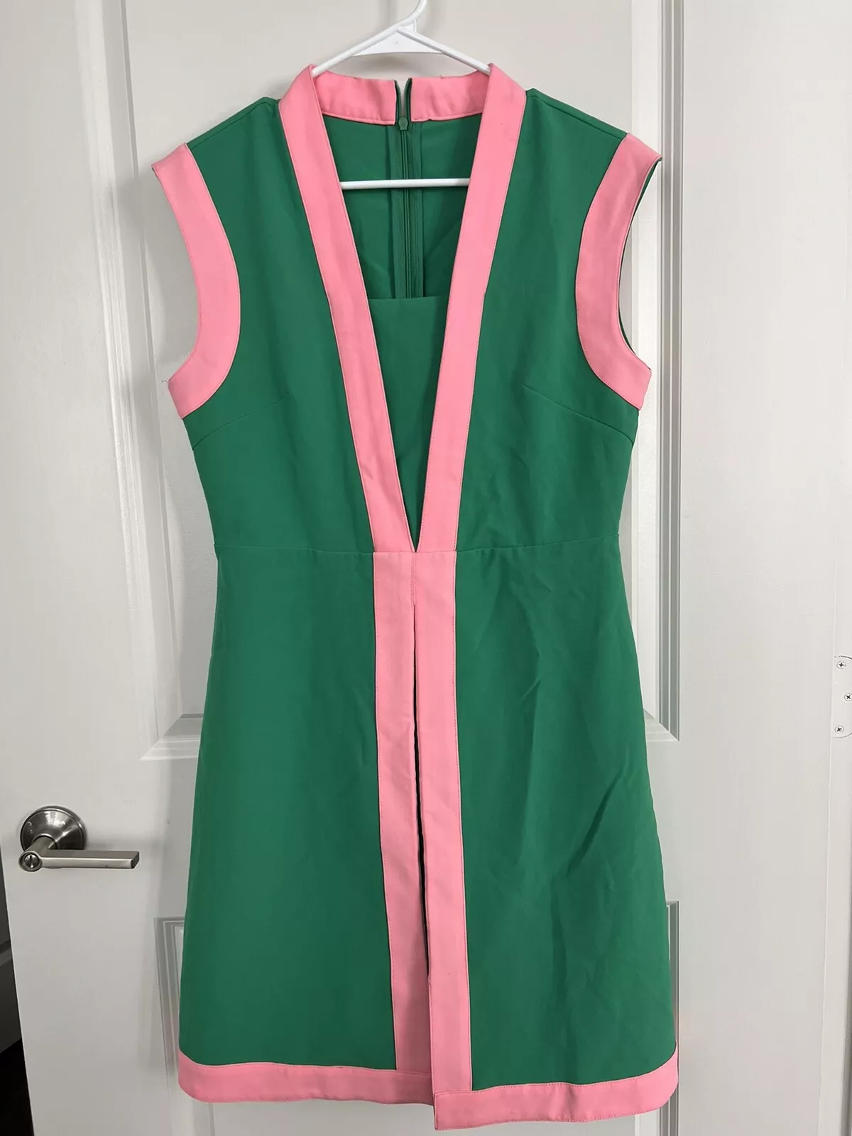 Robe en jersey Gucci taille L vert et rose 38 pouces de long 17 en fosse 2 fosse sans ceinture