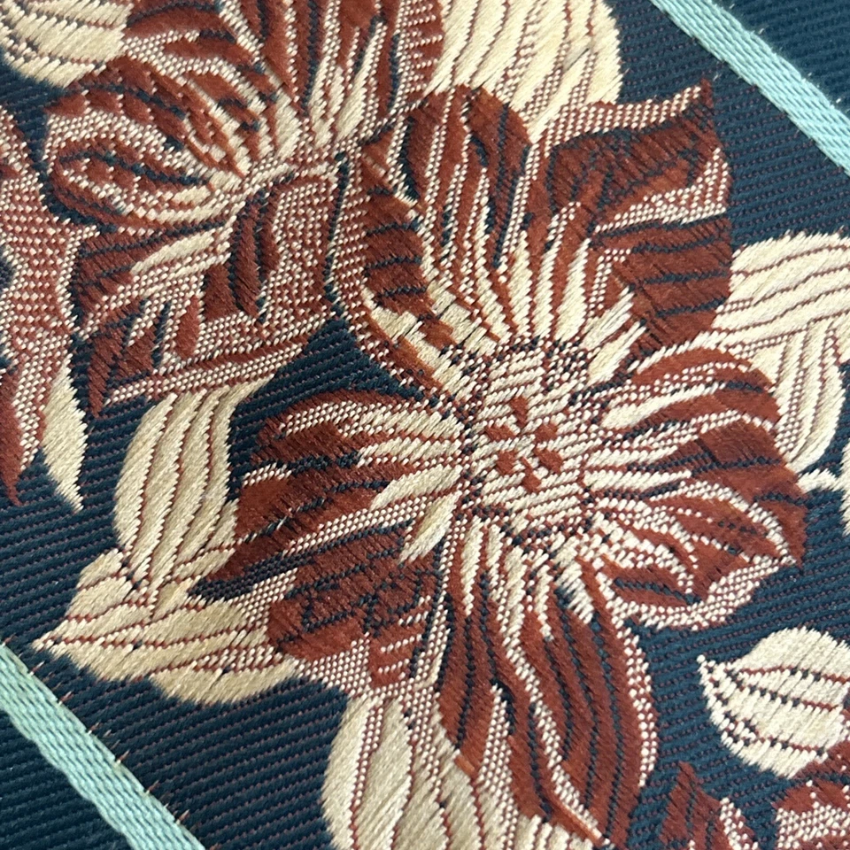 Lote de 2 corbatas vintage de clip ancho y clásico oro verde 100 % poliéster Foto 2 de 4