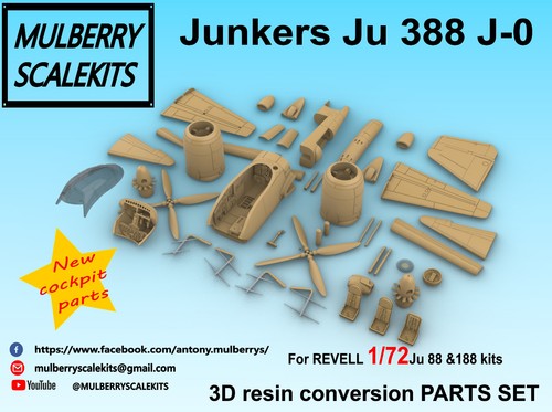 1/72 JUNKERS JU 388 J-0 NACHTJÄGER RESIN CONVERSION SET MULBERRY SCALE KITS - Imagen 5 de 17