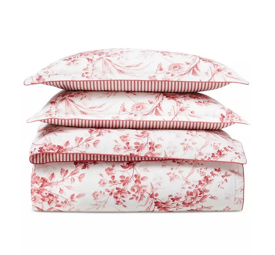 LAUREN RALPH LAUREN Annie 3-Pc. Comforter Set Full/Queen Red $420 Cotton - Image 4 of 4