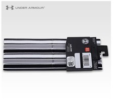 UNDER ARMOUR Heather Mini Head Band Set Black White Gray 6Ea