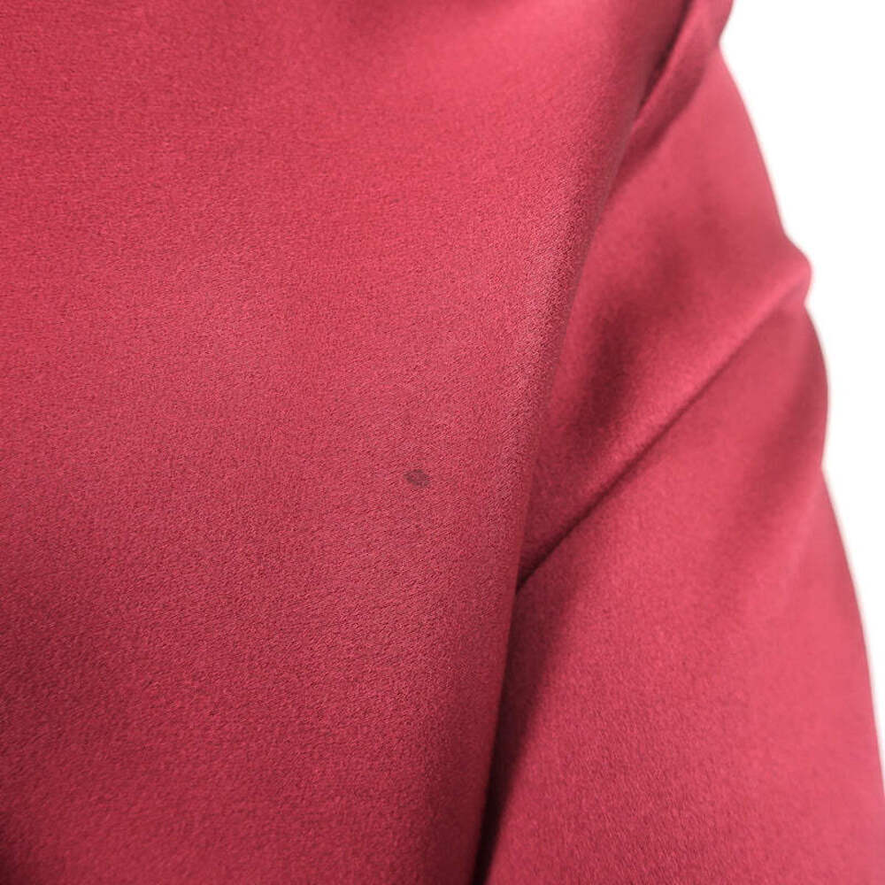 Monse One-Shoulder Pajama Dress Burgundy Satin Si… - image 7