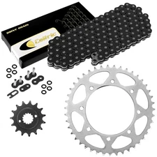 Black O-Ring Drive Chain & Sprocket Kit for Kawasaki KLR650 Kl650A Kl650E 90-16