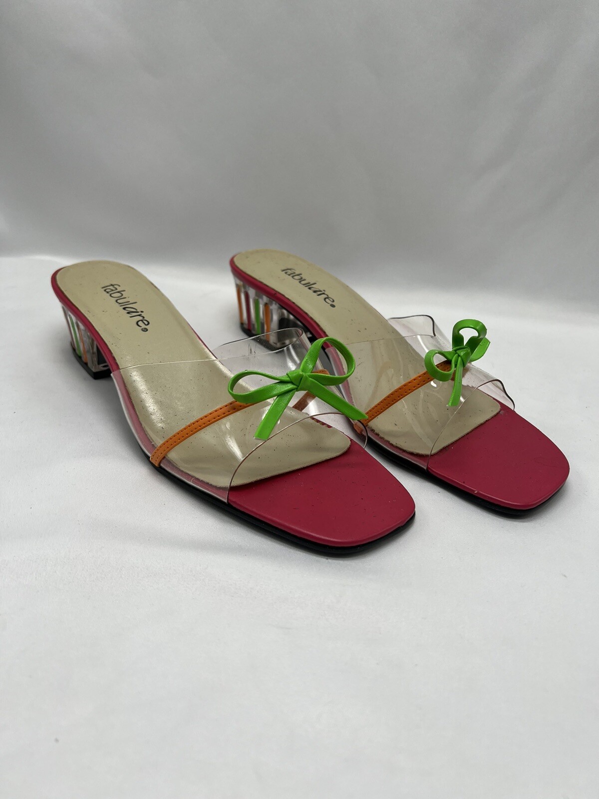 Womens Black Patent Sandals Fabulaire Excellent Size 8 eBay