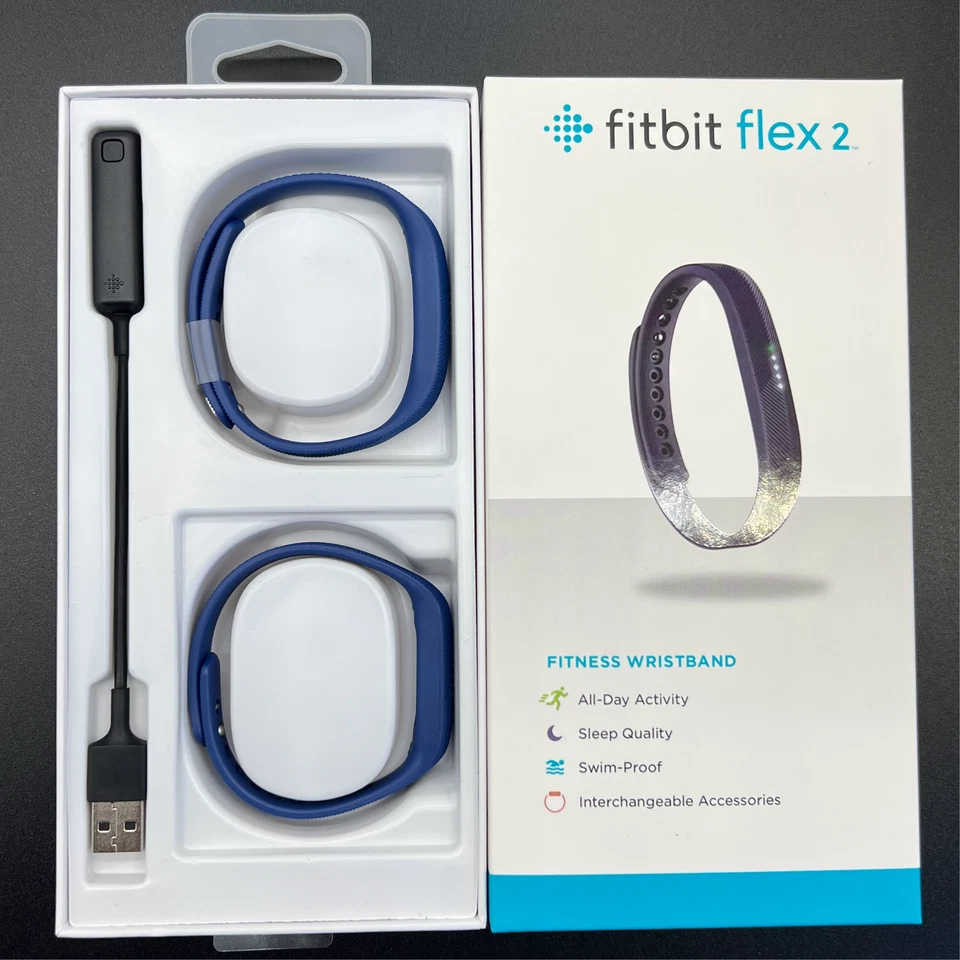 Fitbit Flex 2 Health Activity Sleep Tracker Sports S & L Band Bluetooth NEW - Image 3 of 4