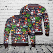 Winter Penguin AOP Christmas Ugly SweaterShirt Gift Men Dad Women