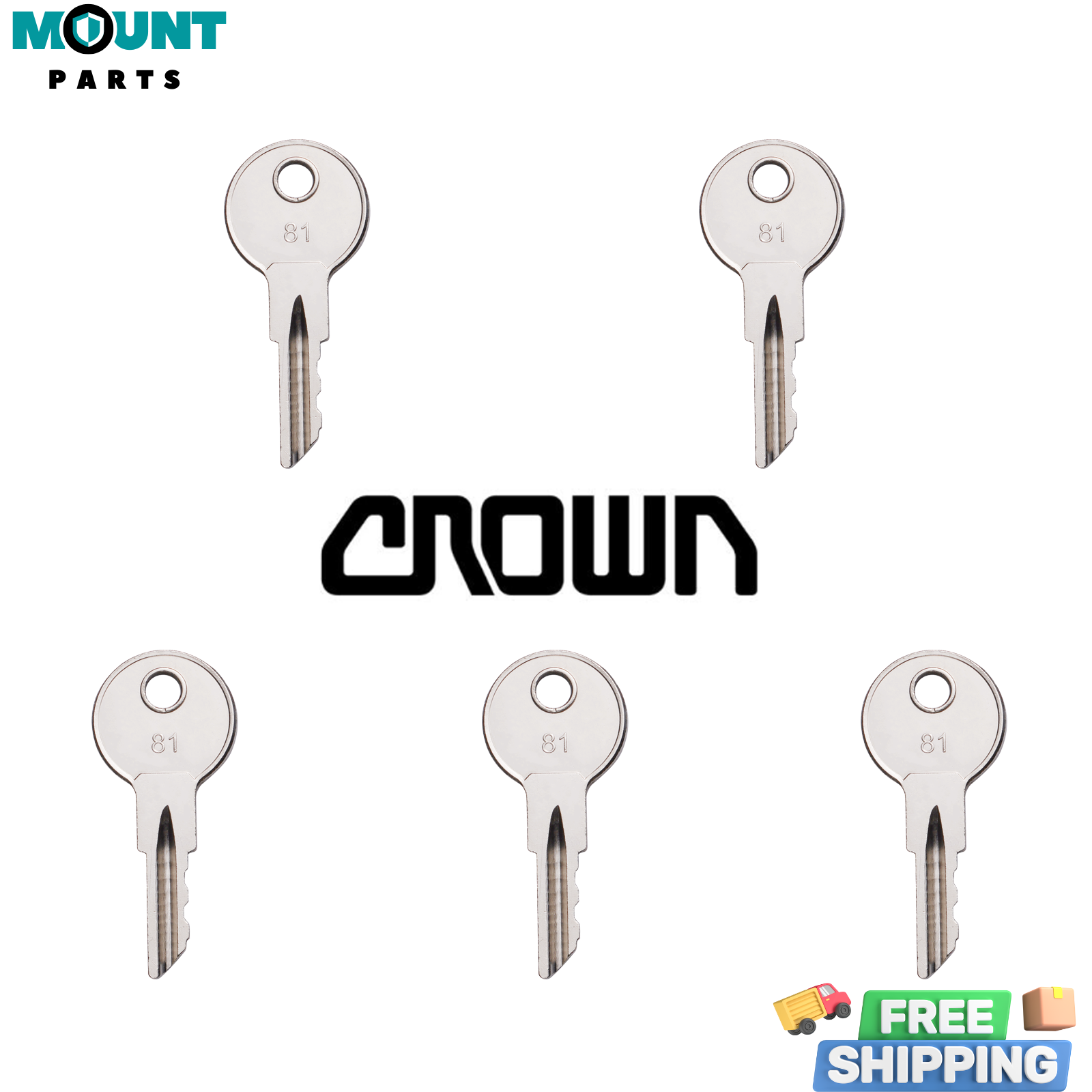 5 Crown Forklift Ignition Key C250 Replacement For 170151001 And