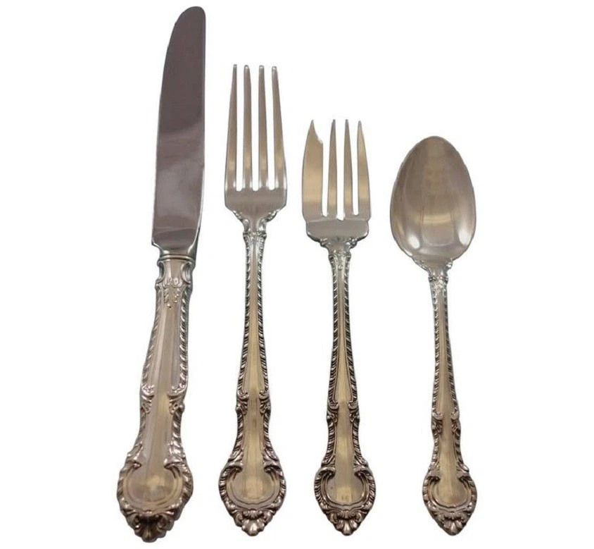 English Gadroon by Gorham Sterling Silver Flatware Set for 8 Service 40 pieces - Image 2 of 4