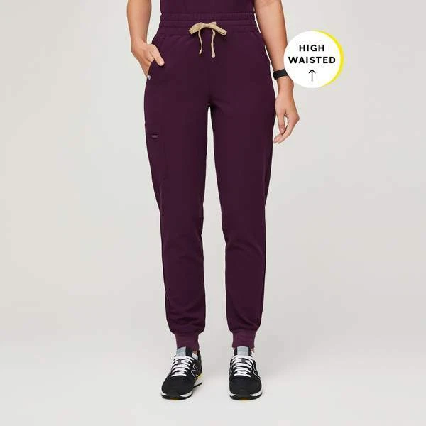 NWT FIGS Women's Deep Purple High Waisted Zamora Jogger Scrub Pant Medium