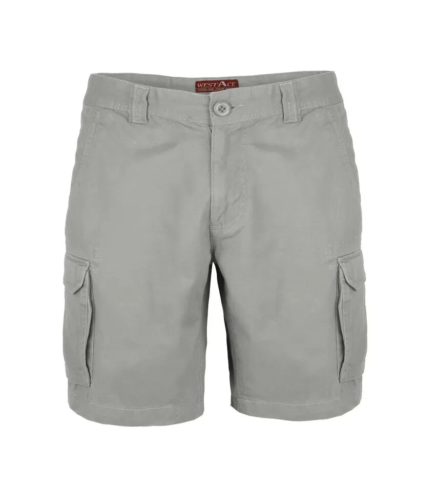 Pantalones Cortos de Carga Para Hombre 6 Bolsillos Combate Frente Plano Chino Medio Pantalones Cintura Talla 32-44 Foto 2 de 4