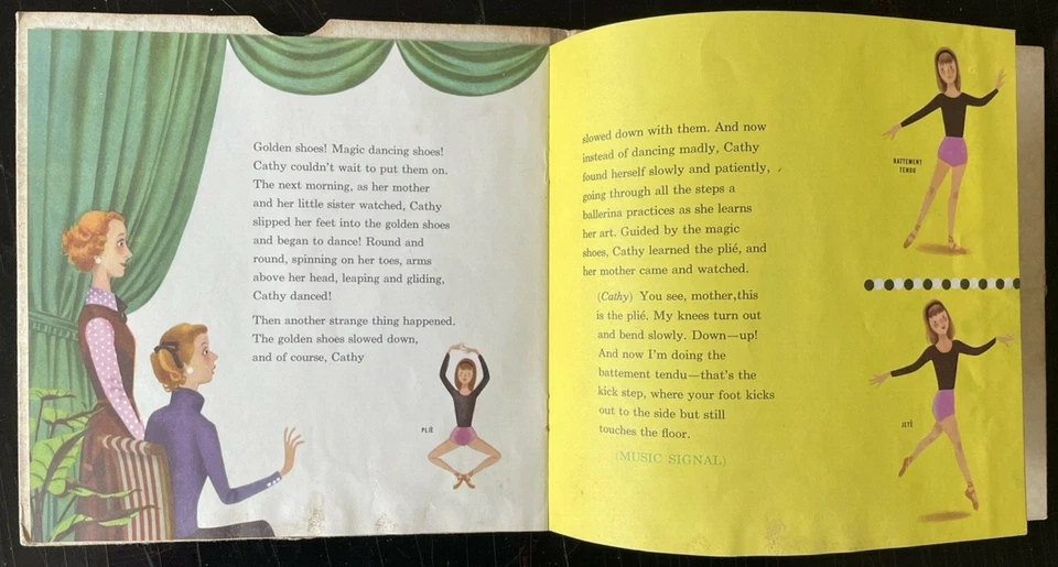 45 EP Little Ballerina Ballet Music Children Story Book Giselle 7" Vinyl Record Foto 4 de 4