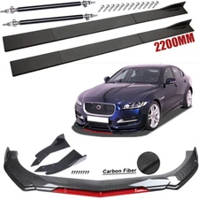 Front Bumper Lip Rear Splitter Spoiler For Jaguar XE XF XJ Side Skirt Body Kits
