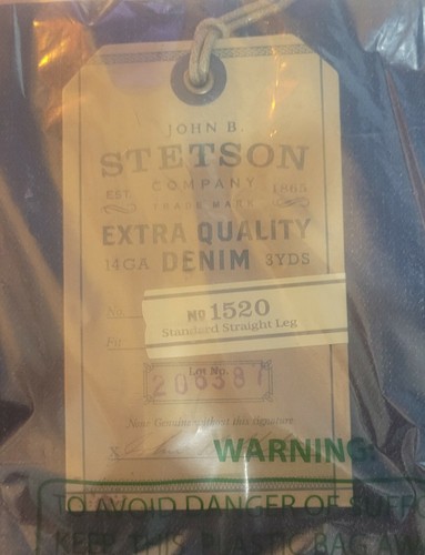 Stetson Western Denim Jeans 1520 Fit Jeans 32 x 32 11-004-1520-0020BU - Picture 8 of 10